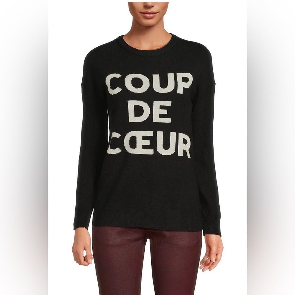 Zadig & Voltaire Gaby Coup De Coeur Graphic Wool & Cashmere Sweatshirt - Size M
